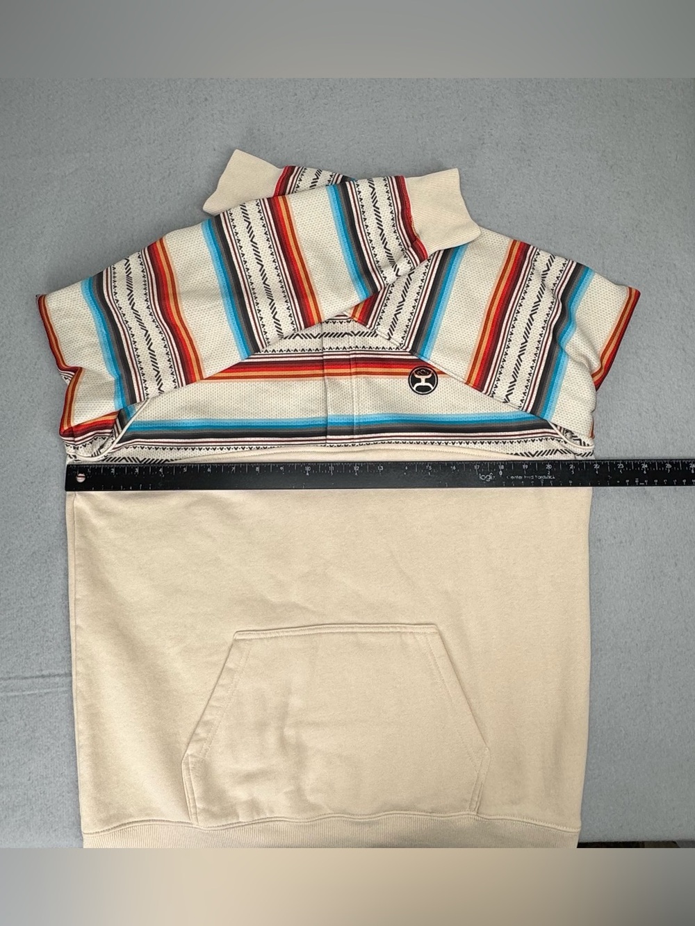 Hooey The Prime 1/4 Zip Pullover Cream / Serape Print Southwestern Medium - Picture 8 of 8